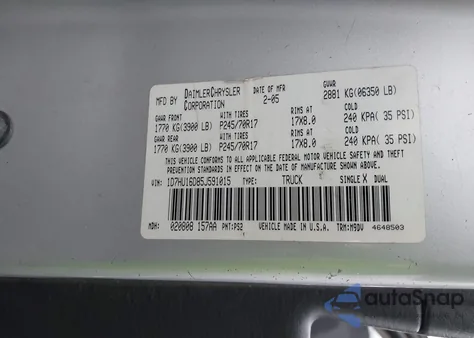 2006 Dodge Ram 1500 Slt z USA, uszkodzony, nr VIN 1D7HA16N76J105717